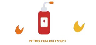Illustration of a fire extinguisher for DPL firefighting arrangements under Petroleum Rules 1937